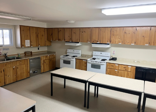 The community centre kitchen.