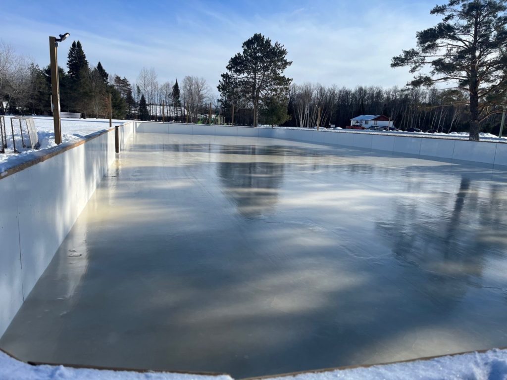 A photo of the township's outdoor rink.